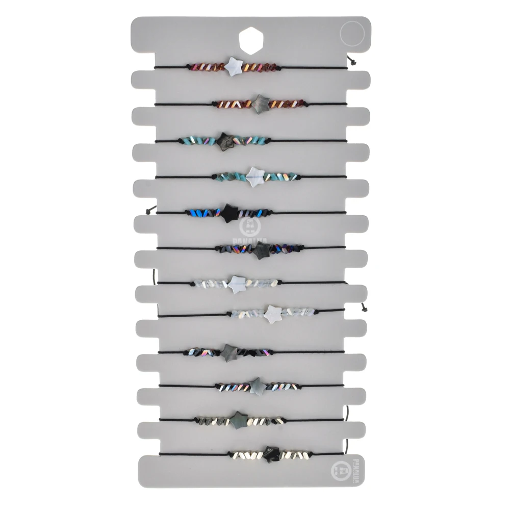 12 шт./компл. сердце бабочка цветок Звезда оболочка Шарм регулируемые браслеты