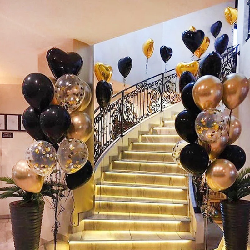 Воздушный шар на день рождения 18 30 50 металлический латексный украшения для дня