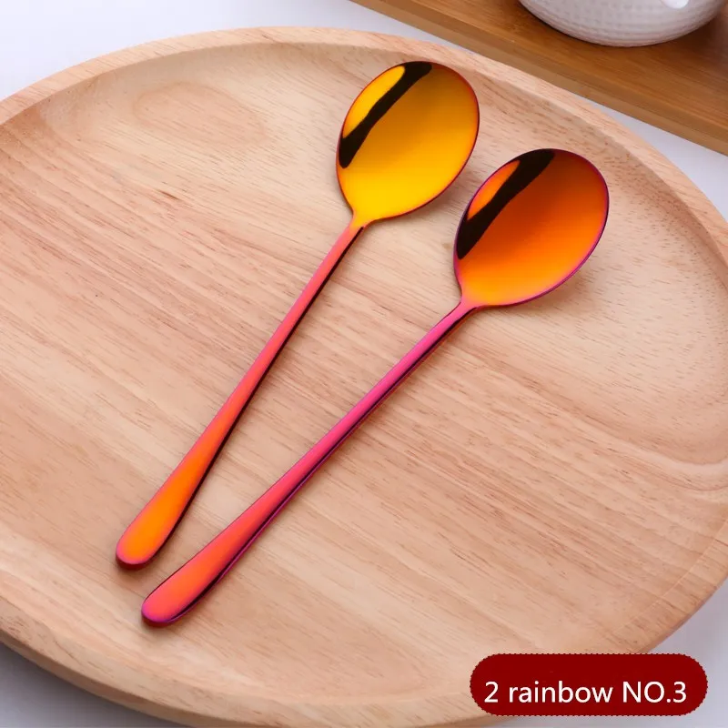 2 шт. кофейные ложки из нержавеющей стали 8 цветов|handle spoon|long handled spoonspoon long |