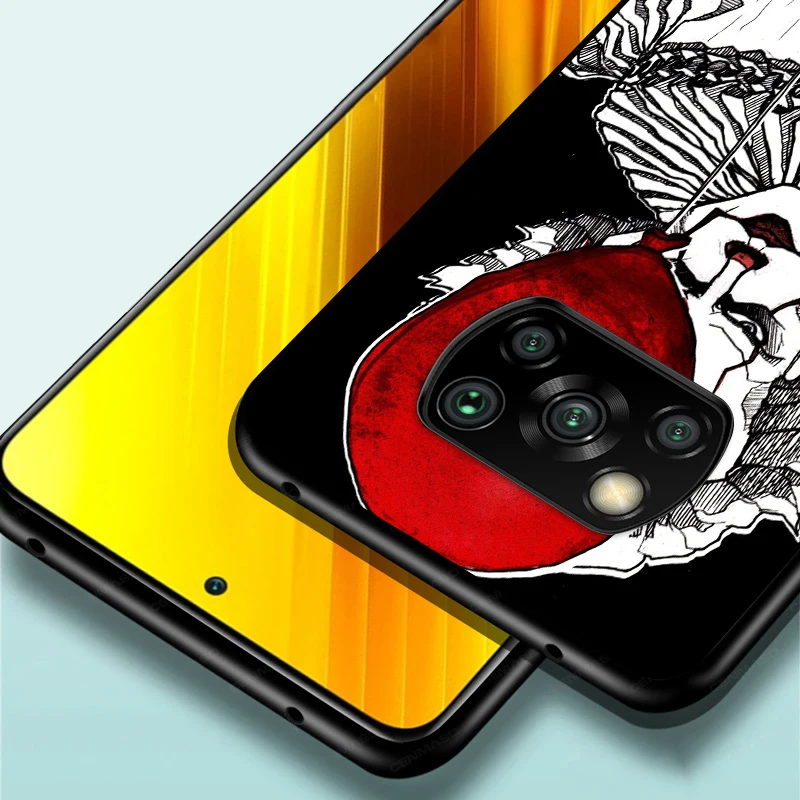 

The Clown Horror For Xiaomi Poco X3 NFC M3 M2 X2 F3 F2 Pro C3 F1 Mi Play Mix 3 A2 A1 6X 5X Black Phone Case
