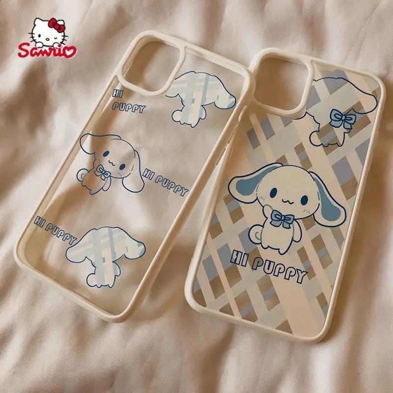 

Sanrio Hello Kitty Cartoon Plaid Phone Case for iPhone12 12Pro 12Promax 11 Pro 11Promax Mini X XS MAX XR 7 8 Plus Cover