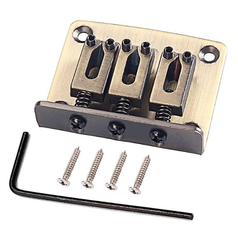 3 строки хром Hardtail Регулируемый мост для коробки сигары гитарные части|Детали и