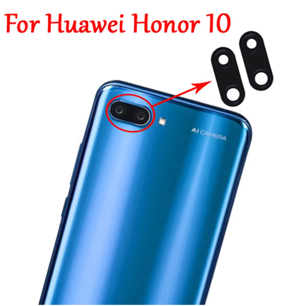 Крышка объектива задней камеры с клеем для Huawei Honor 10 2 шт. 100% новая оригинальная