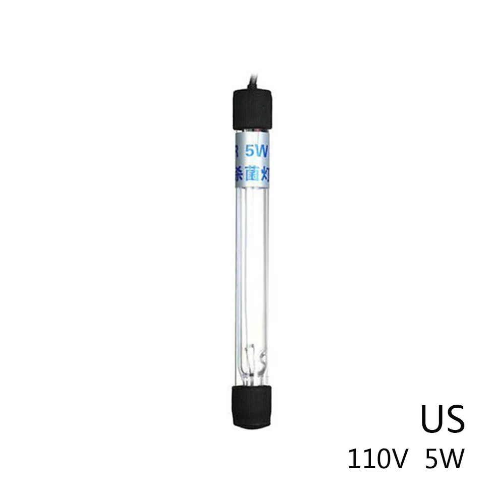 110V 5W US Plug Погружной UV светильник стерилизатор 5/7/9/11/13 Вт бактерицидная лампа для аквариума пруд обеззараживания воды обработки - Цвет: 110V 5W US Plug