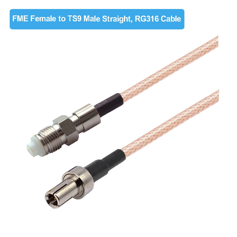 1 шт. коннектор RG316 Pigtail FME папа-папа TS9 папа Прямоугольный штекер радиочастотный