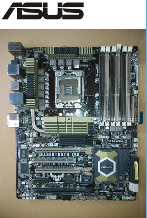 Оригинальная материнская плата ASUS SaberTooth X58 LGA 1366 DDR3 Core i7 Extreme/Core i7 24GB настольная материнская плата