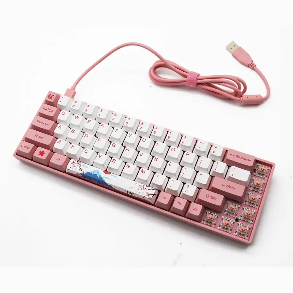 Механическая игровая клавиатура с 68 клавишами USB сублимационная Клавиатура Cherry MX