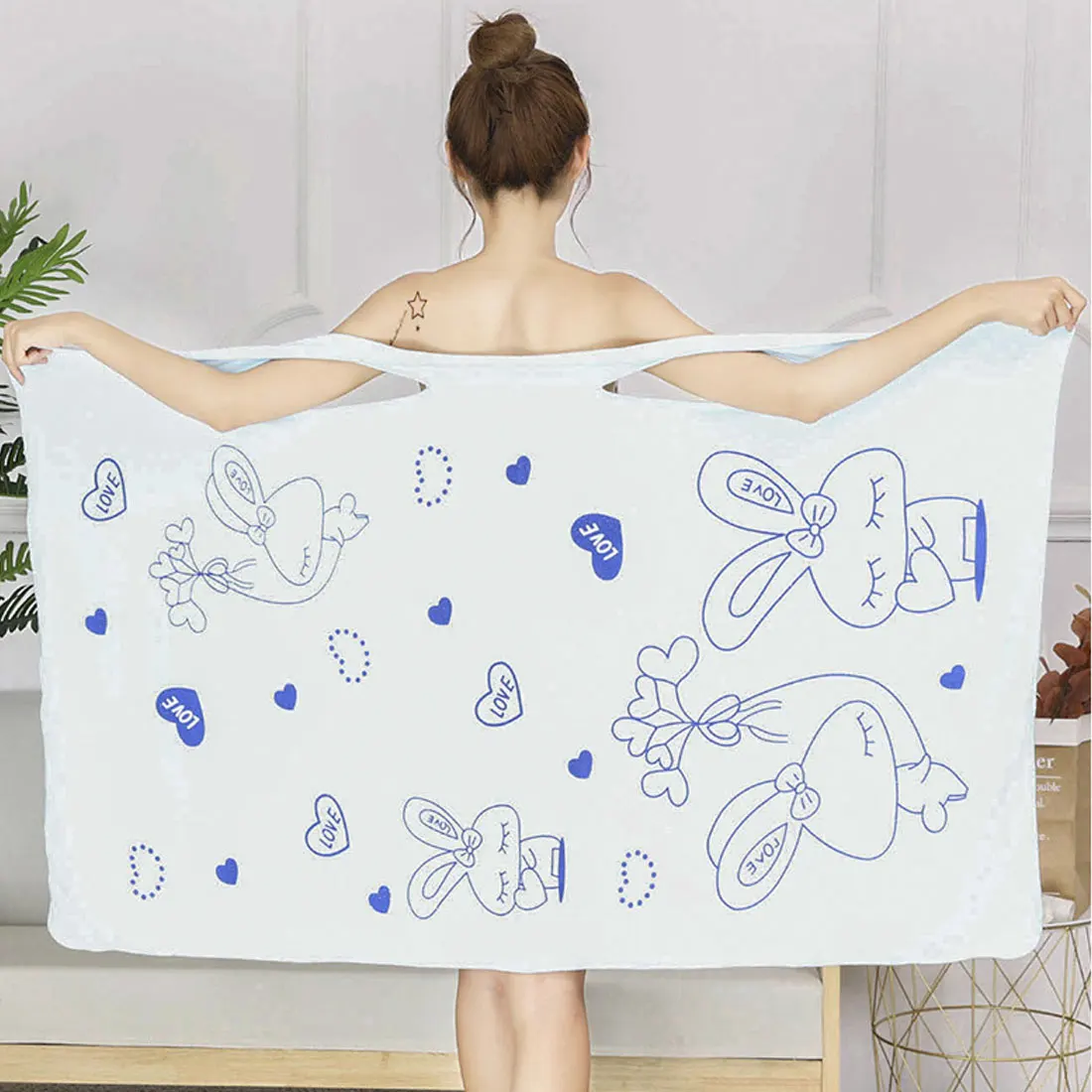 

Lady's quick-drying magic bath towel, spa bath robe, laundry sexy, wearable microfiber beach towel