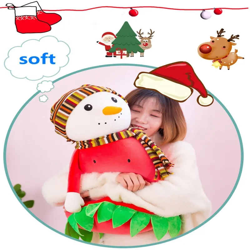 Рождественская плюшевая игрушка снеговик фрукты серия подушка кукла креативный