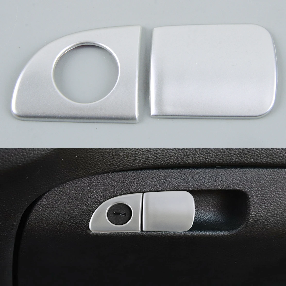 

2 шт., серебристый ящик для хранения совместного пилота, ручка, кнопка переключения, крышка, отделка, подходит для Dodge Challenger, зарядное устройс...