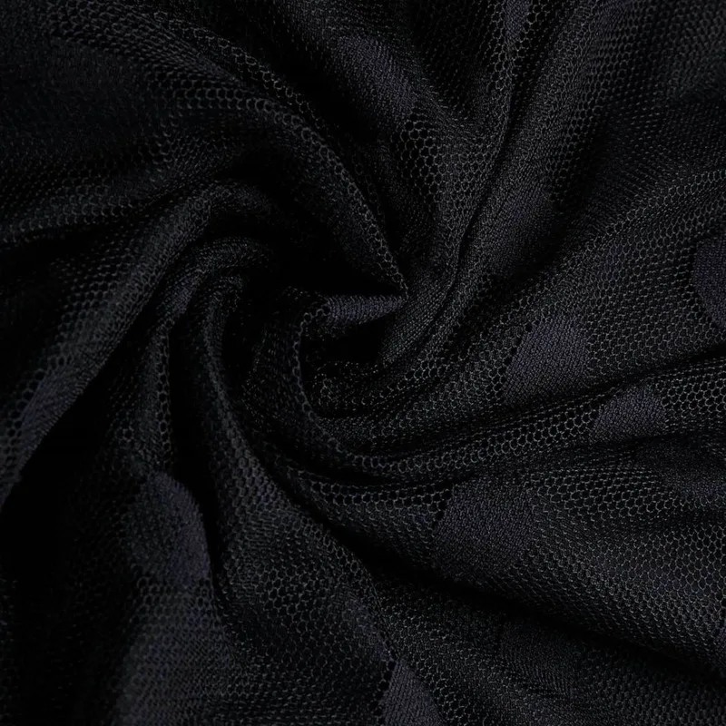 Большие размеры 6xl 7xl черное Сетчатое Прозрачное платье в горошек для женщин с длинными рукавами прозрачные платья женские сексуальные вечерние Клубные винтажные платья