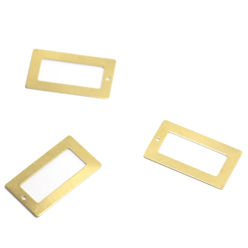 

Earrings pendant diy jewelry making handmade frame crafts 10 pieces of brass square pendant accessories