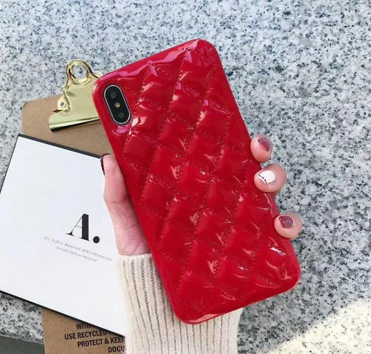 Red PU кожаный чехол для мобильного телефона для iPhone 11 Pro X Xr Xs Max 8 7 6 6s Plus роскошный аристократический чехол для девочки - Цвет: Red