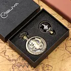 Серебристыебронзовые металлические карманные часы-Алхимик, подвеска для мальчиков, цепочка, лучший подарочный набор