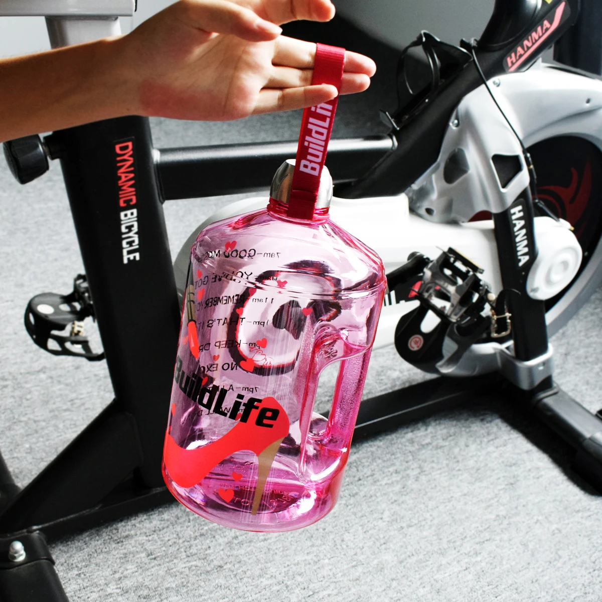 QuiFit 3.78L 2.2L 1.3L Прозрачный большой галлон бутылки для питьевой воды пластик большой емкости для тренажерного зала фитнес-туризма BPA бесплатные виды спорта
