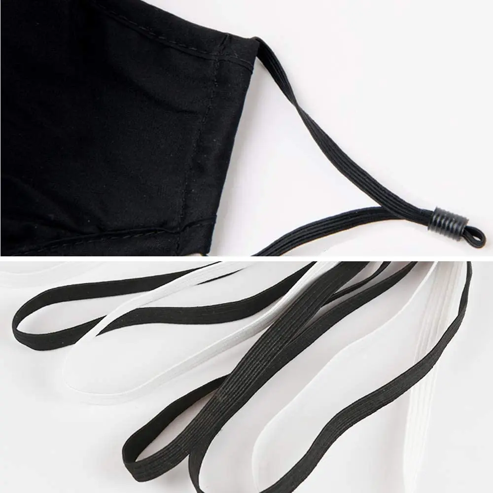 

Flat Elastic Band Elastic Band Elastic Rope Rope Earring Rope DIY Handmade Black, 6mm