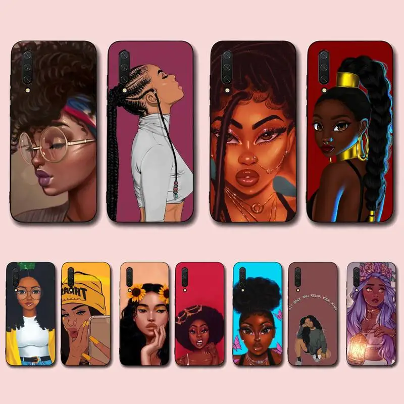 

Yinuoda Afro Black Girl Phone Case for Xiaomi mi 5 6 8 9 10 lite pro SE Mix 2s 3 F1 Max2 3
