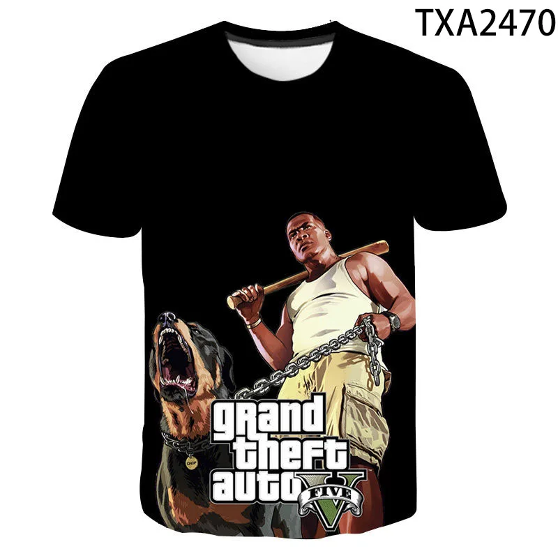 Новинка 2020 футболка с 3D принтом Grand Theft Auto Game Gta 4/5 для мужчин женщин и детей