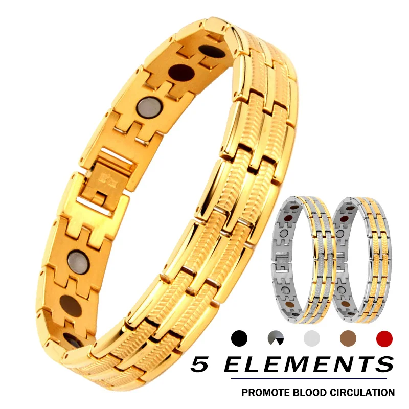 Новый Модный магнитный браслет из нержавеющей стали 316L снимающий стресс