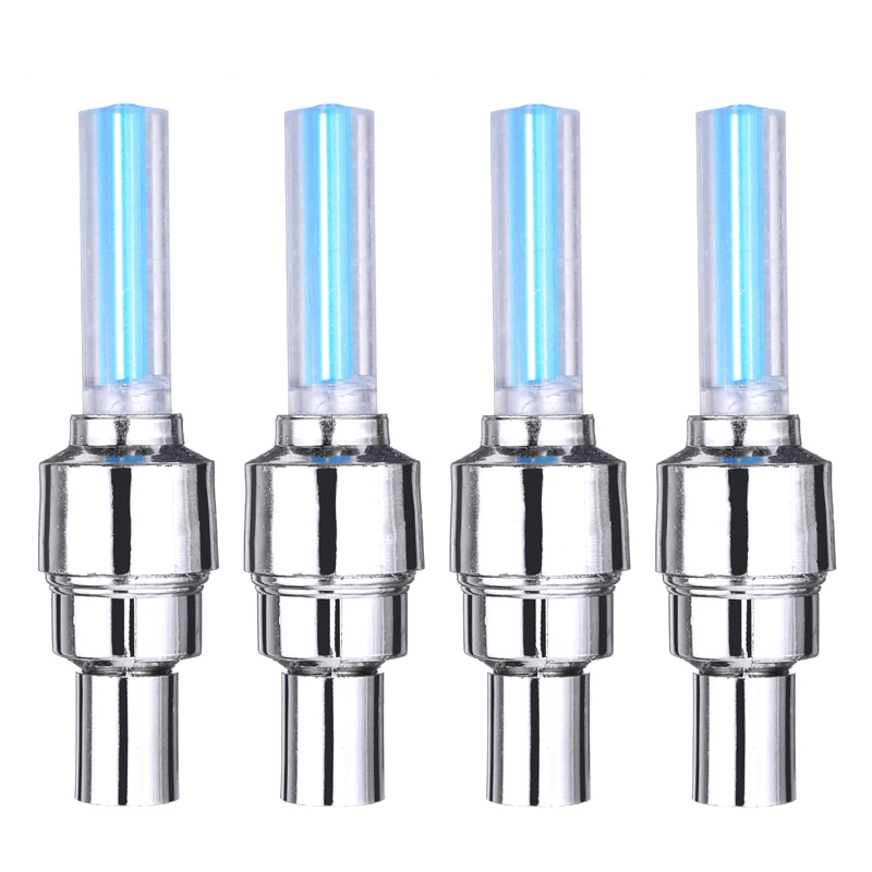 4 шт. Автомобиль Мотоцикл велосипед синий светодиодный вспышкой для колес Кепки