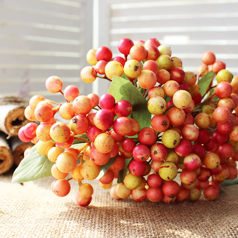 1 шт. Мини Рождественская пена матовые фрукты искусственный цветок Холли Берри