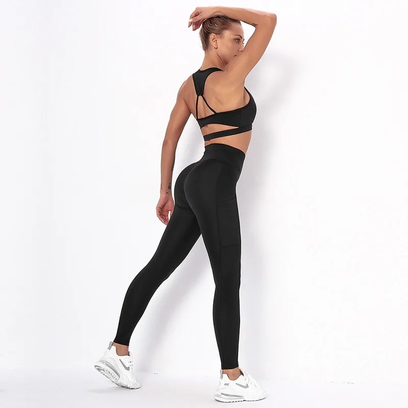 

Women's Sports Suits Sport Clothes for Gym Outfit Suit Yoga Fitness Seamless Sets Clothing Set Woman Wear Workout Training Bras