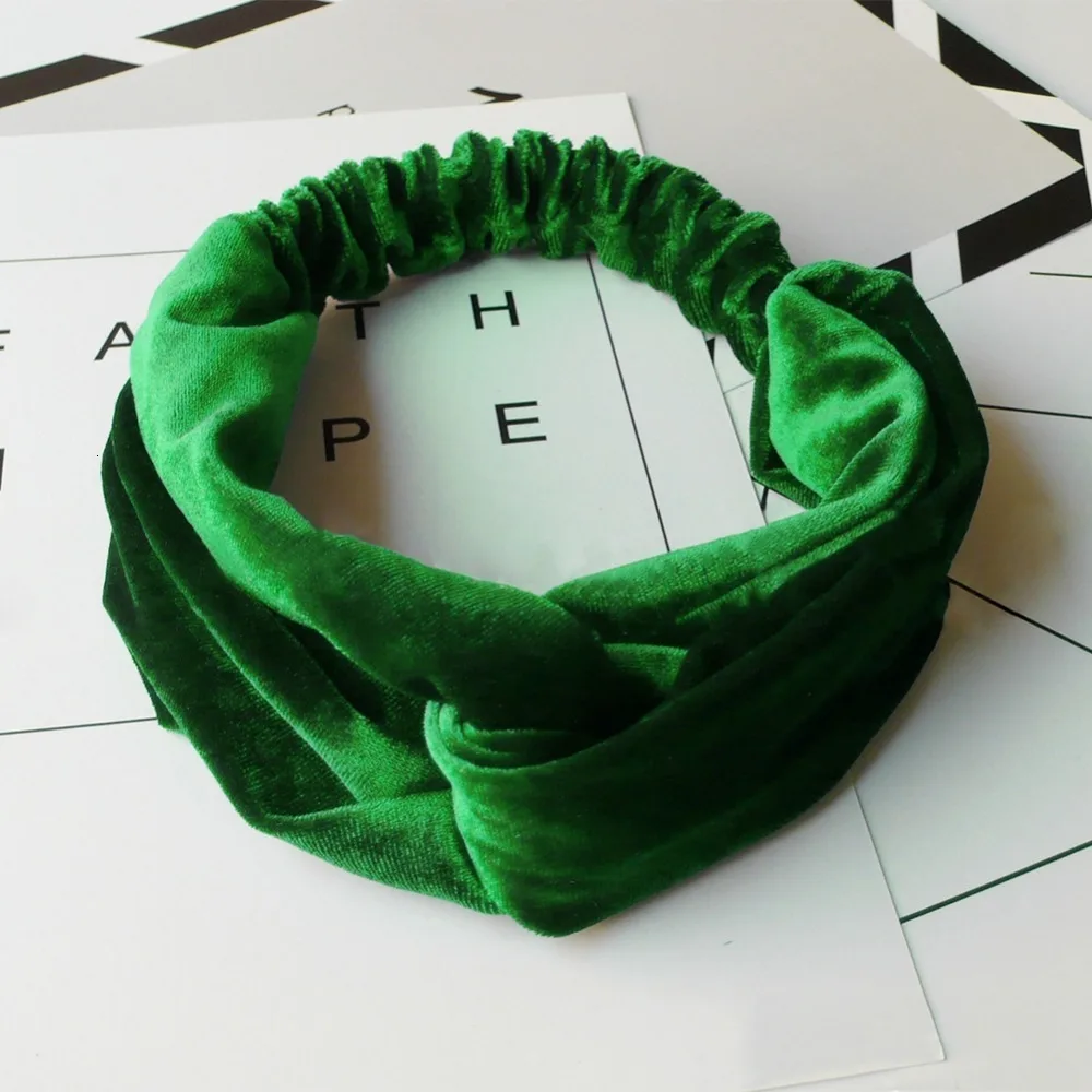 1PC Velvet Knot Headband Noble Scrunchy Twist Hair Band Turban Hairdband Bandage On Head For Women