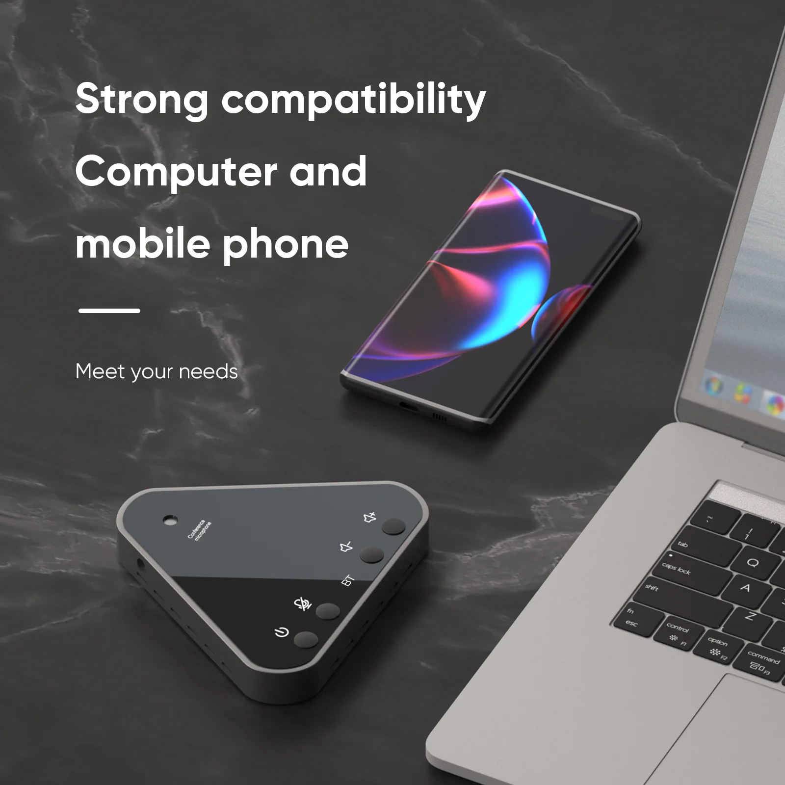 Настольный USB-динамик для телефонных звонков BT-микрофон 360 ° Всенаправленный