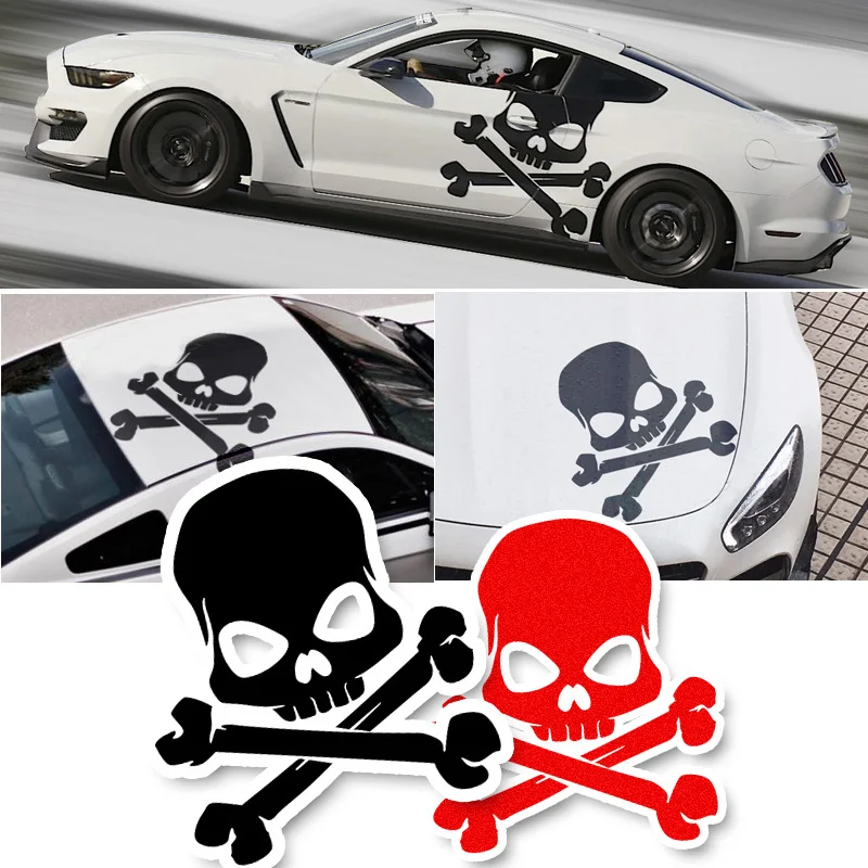 

Universal Evil Car Styling Modified Skull Bone Body JDM Sticker Auto Door Window Vinyl Graphics Decal Wrap Kit