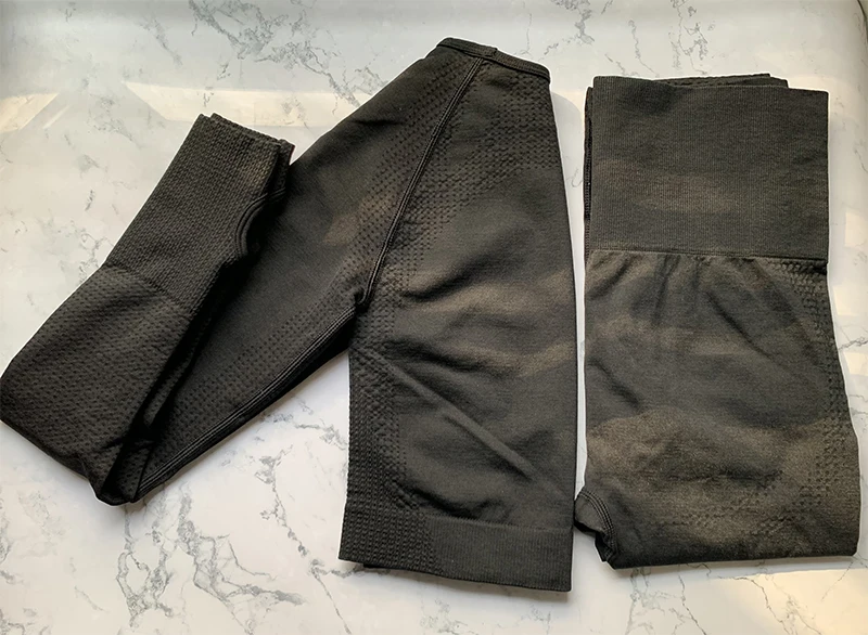 black set Peeli Бесшовные Спортивный костюм 2 шт Спортивные футболки укороченный топ Бесшовные Леггинсы Набор для йоги одежда спортивный костюм тренировки комплект Femme - Цвет: black set