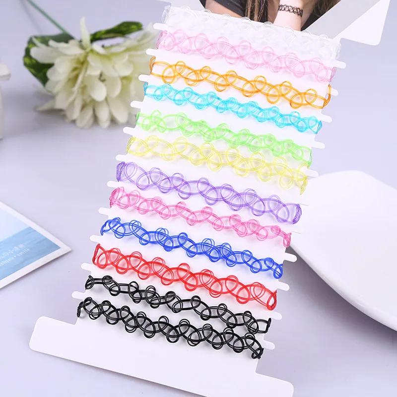 Женское колье чокер с радужной татуировкой|Колье| |