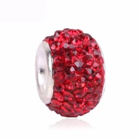 20pcs color crystal rhinestone european beads charms stunning shine unique characteristics large holes easy apply for bracelet