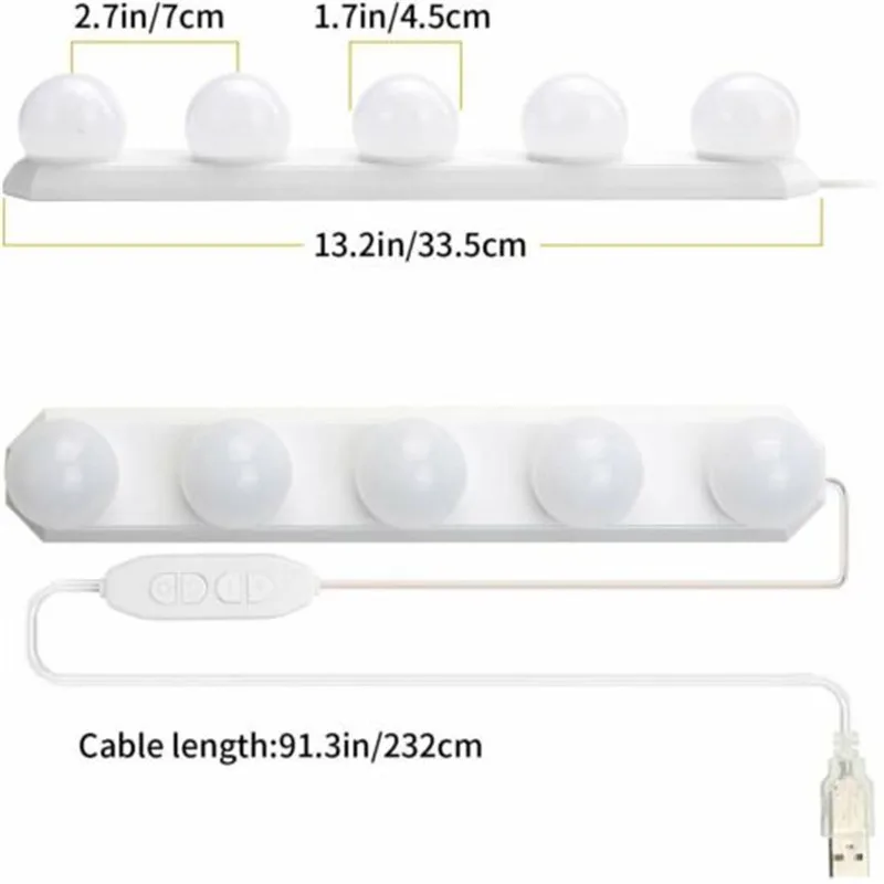 5 светодиодный Vanity светильник Цвет Температура Регулируемый Портативный