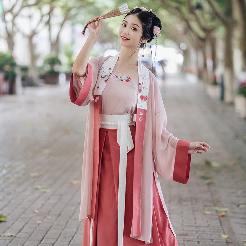 

Tang Dynasty Ancient Costumes Hanfu Dress Chinese Folk Dance Oriental Costume Traditional Fairy Cosplay Folk Dance Dress DWY4395