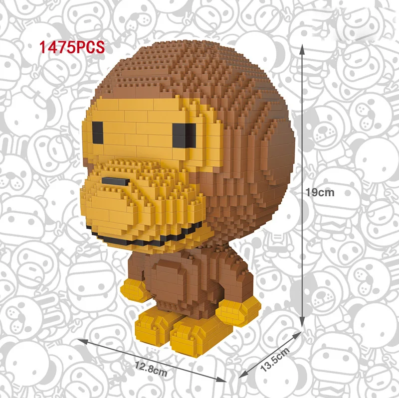 Забавные мультяшные игровые фигурки модный бренд Маленькая обезьяна микро