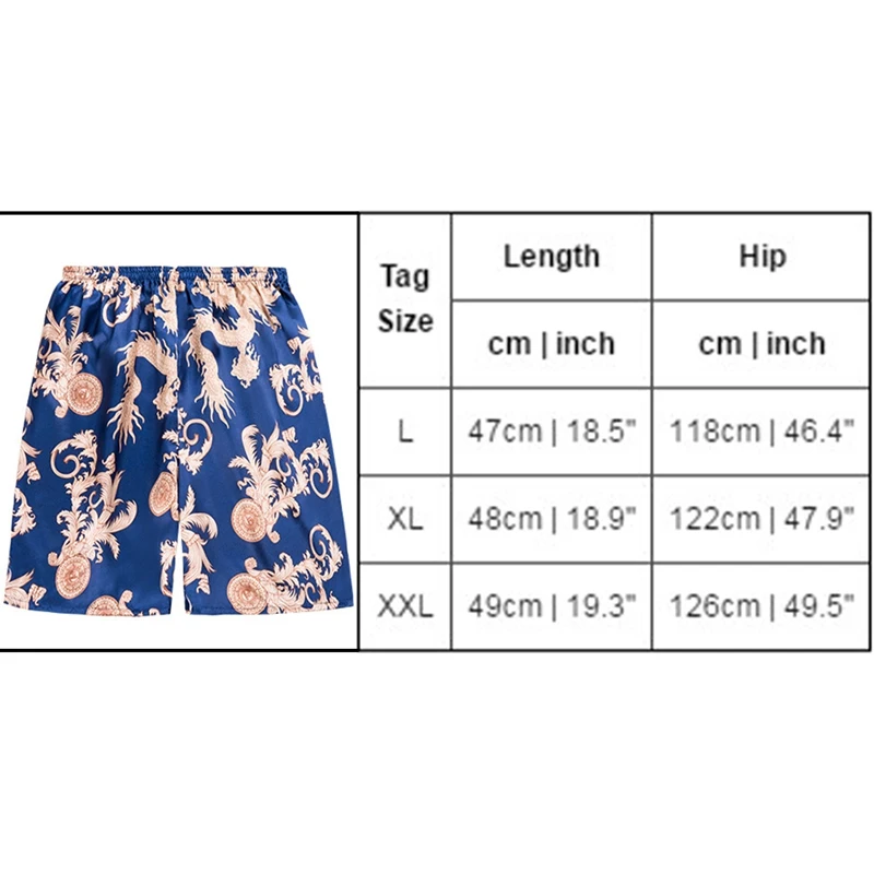

Fashion Short Silk Men's Casual Pajamas Loose Home Wear