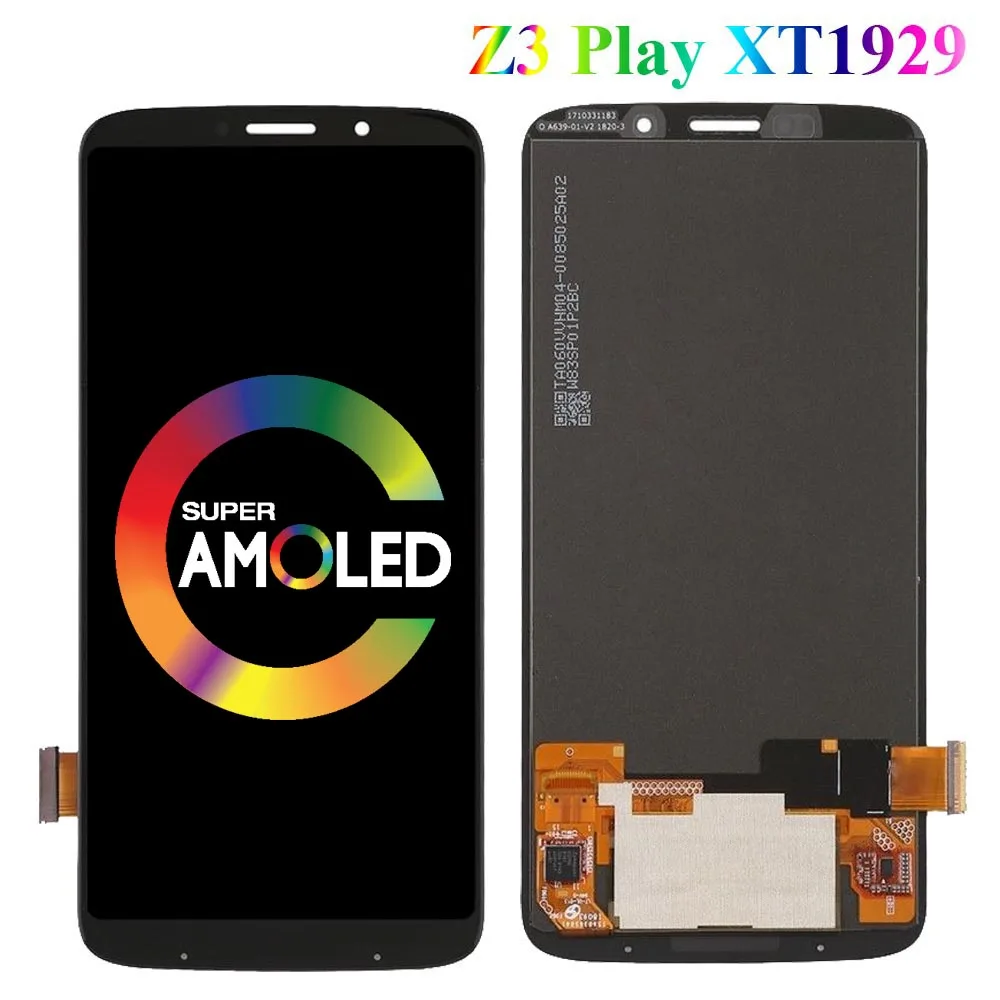 

6.01" XT1929 Super AMOLED For Motorola Moto Z3 Play XT1929 LCD Display Touch Screen Z3 play Digitizer Assembly Replacement Parts