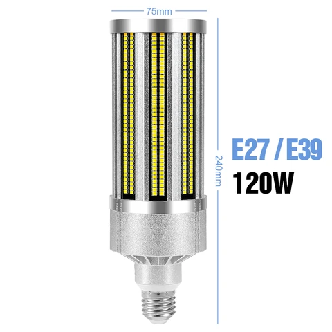 Светодиодная лампа-Кукуруза E27, светодиодная лампа-кукуруза E39, лампа-кукуруза высокой мощности 85-265 в, светильник освещение мощностью 25 Вт, 35 Вт, 50 Вт, 54 Вт, 60 Вт, 80 Вт, 100 Вт, 120 Вт