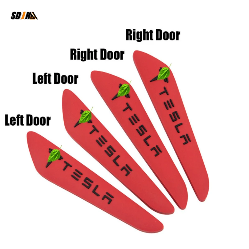 4 шт. защитная лента от царапин на боковой двери автомобиля Tesla Model 3 Y X S|Тюнинговые - Фото №1