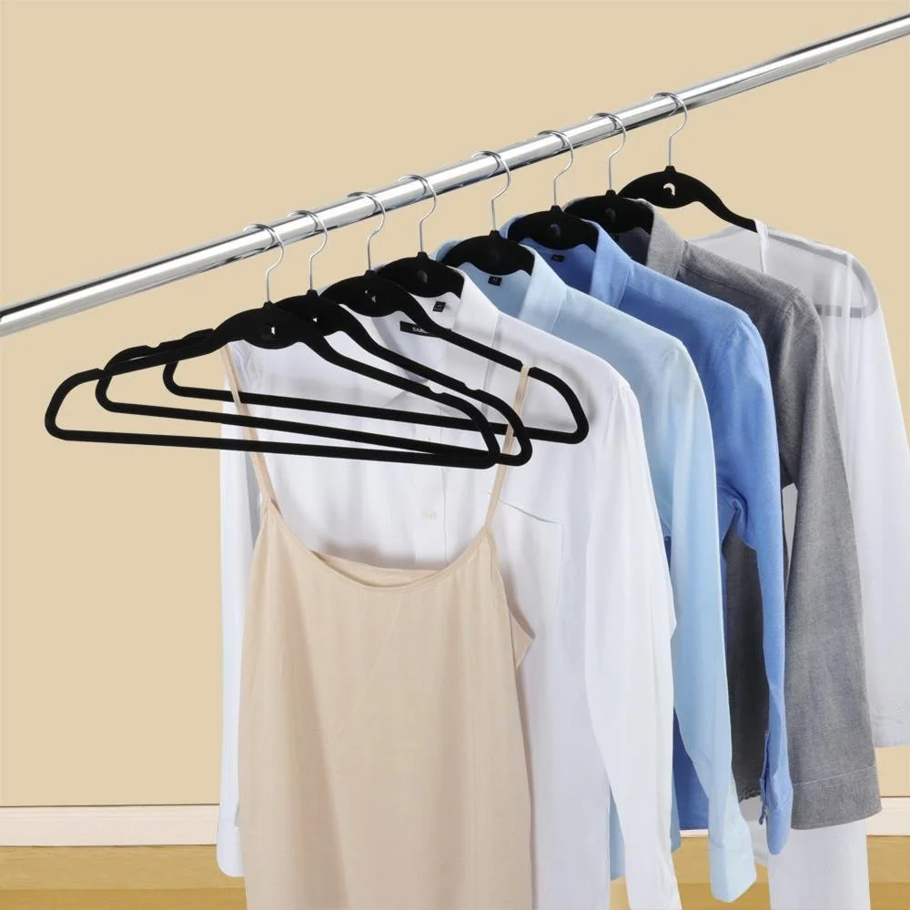 Newly 10/20Pcs Non Slip Velvet Suit Clothes Rack Hangers Wardrobe Closet Organizer VA88 | Дом и сад