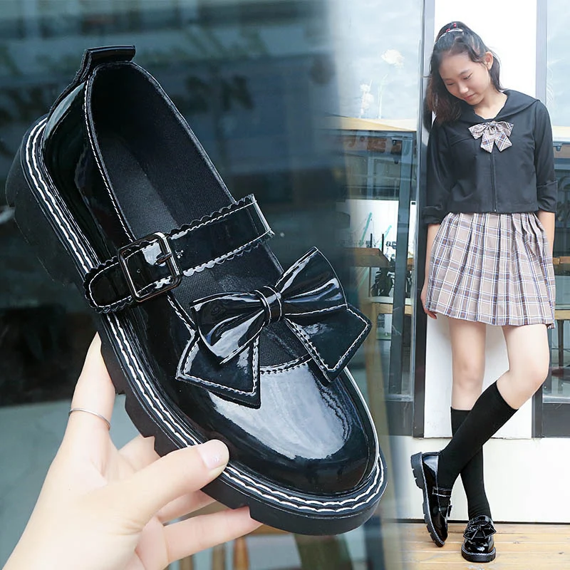 Женские кожаные оксфорды обувь на толстой платформе без застежки с