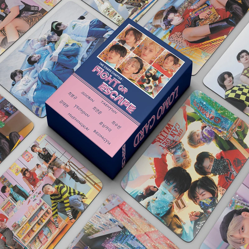 

55pcs/ Kpop TXT lomo card new album duel or escape tomorrow photo card x together card Card Photo idol fan card