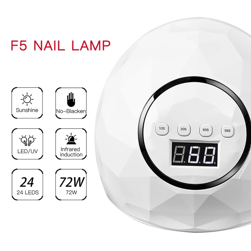 Светодиодная УФ-лампа для сушки ногтей 72 Вт/86 Вт 39 шт. светодиодная лампа двумя