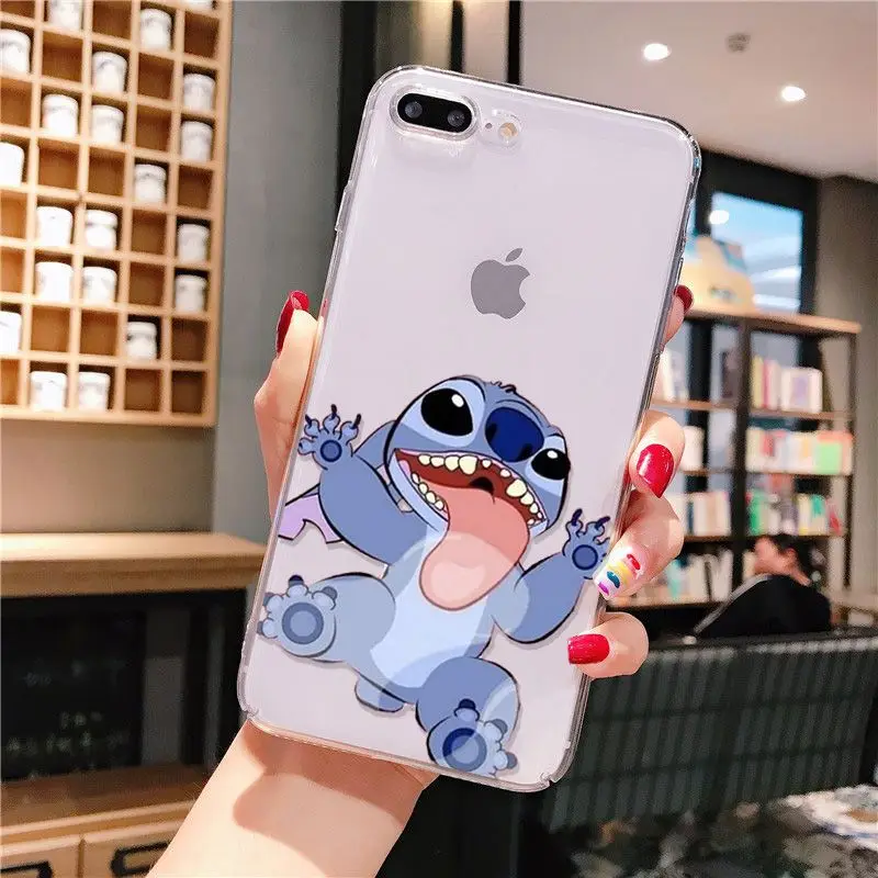 Yinuoda Lilo Ститч прозрачный ТПУ Мягкий силиконовый чехол для телефона iPhone 8 7 6 6S Plus X XS
