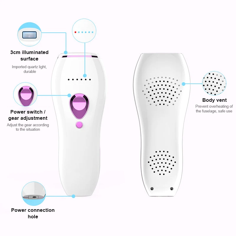 

800000 Laser Hair Removal Facial Epilator Device Eyebrow Epilator Home Laser Hair Remover Full Body Armpit Private Part Lady Sha