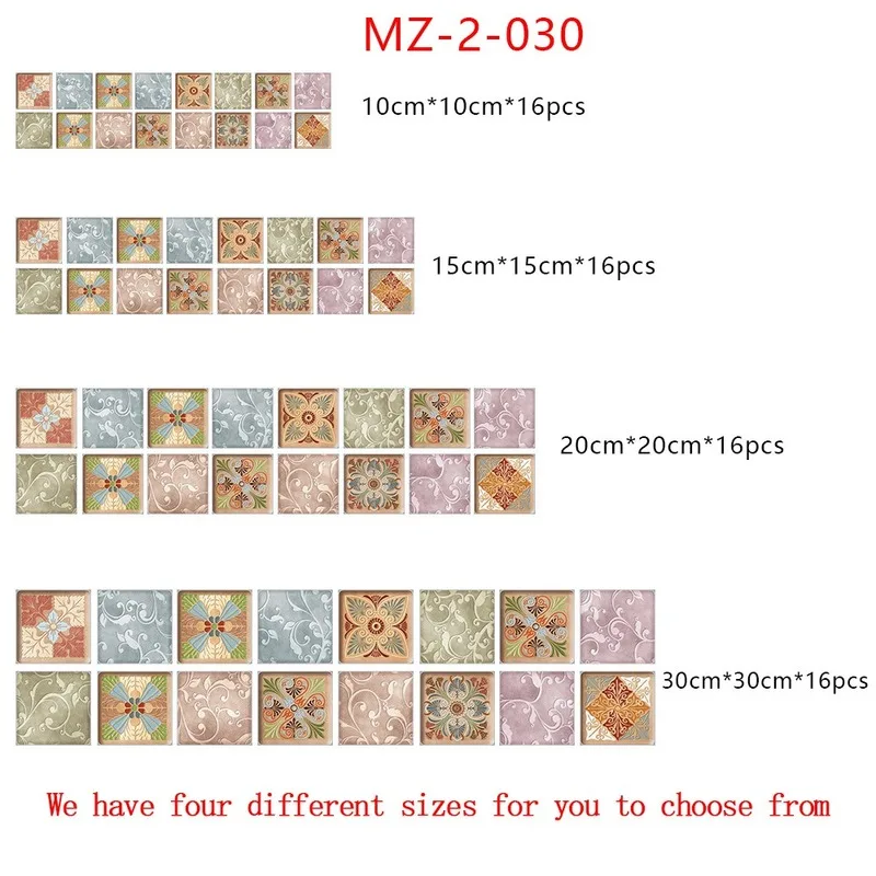 

Retro Strip Tiles Wall Stickers Bathroom Kitchen Tables Living Room Decoration Wallpaper Peel & Stick DIY Waterproof Art Mural