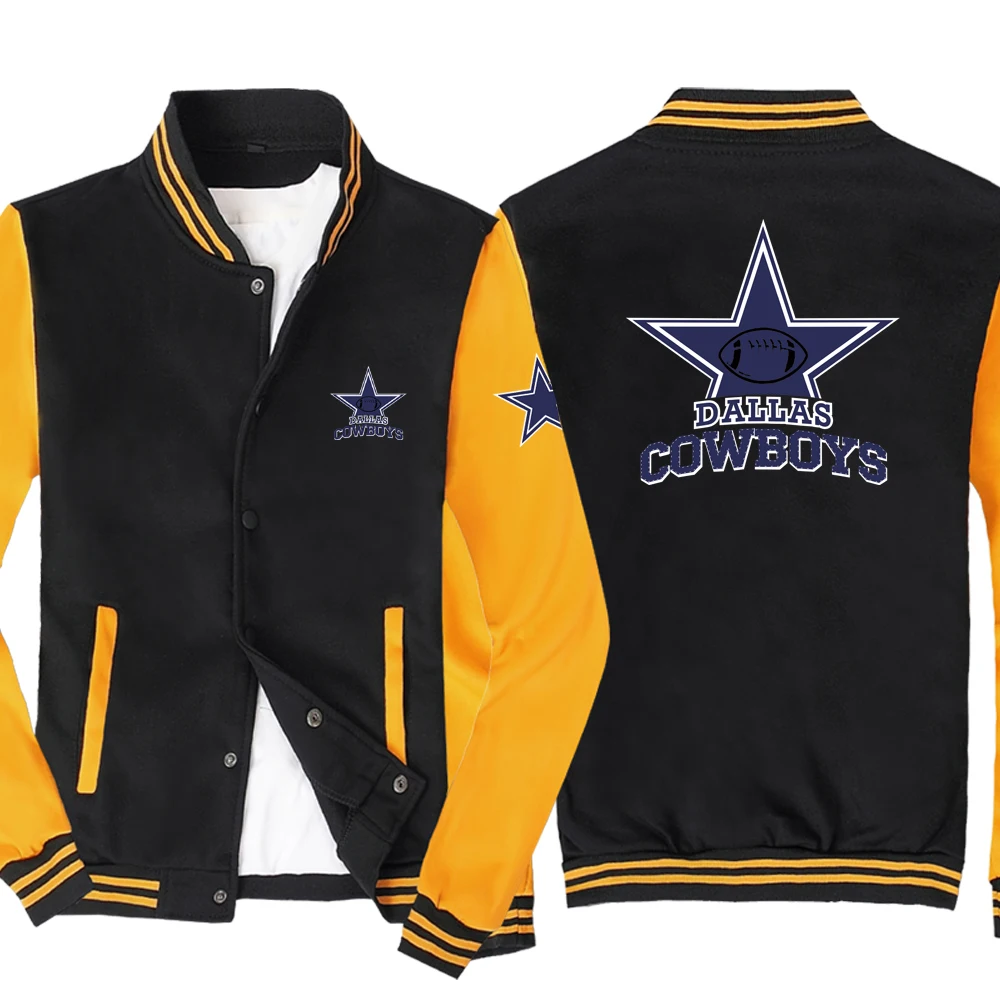 

NEW Fashion Men Cowboys Baseball Jacket Mens Sportswear Casual Sweatshirt Hip Hop Harajuku Unisex Uniform