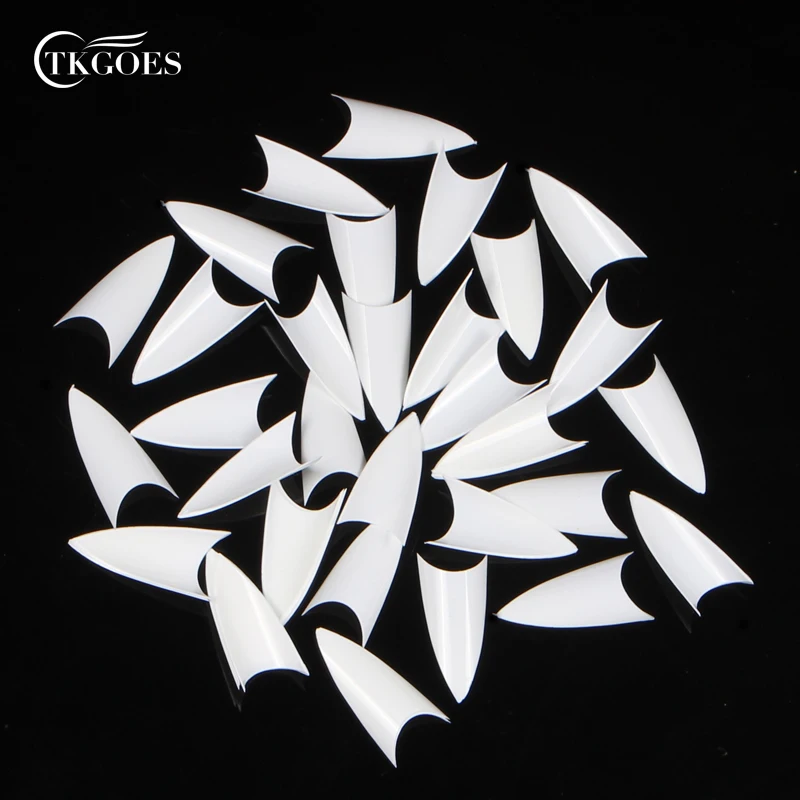 TKGOES 500 шт полные острые концы ногти кончики для французского маникюра акриловые