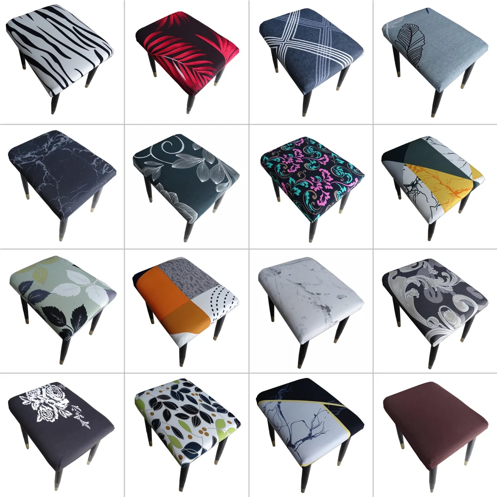 

Household Items Round Stool Cover Simplicity Makeup Stool Cover Elegant Fashion Square Stool Cover Comfortable Home Supplies