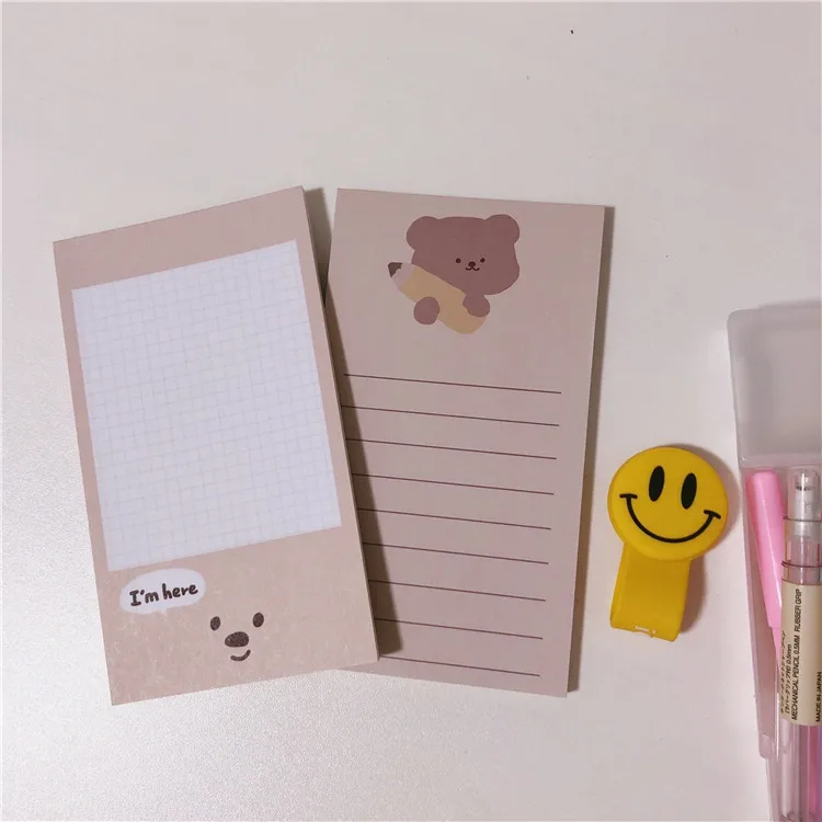 50 листов супер милый медвежонок блокнот для сообщений бумажный планировщик